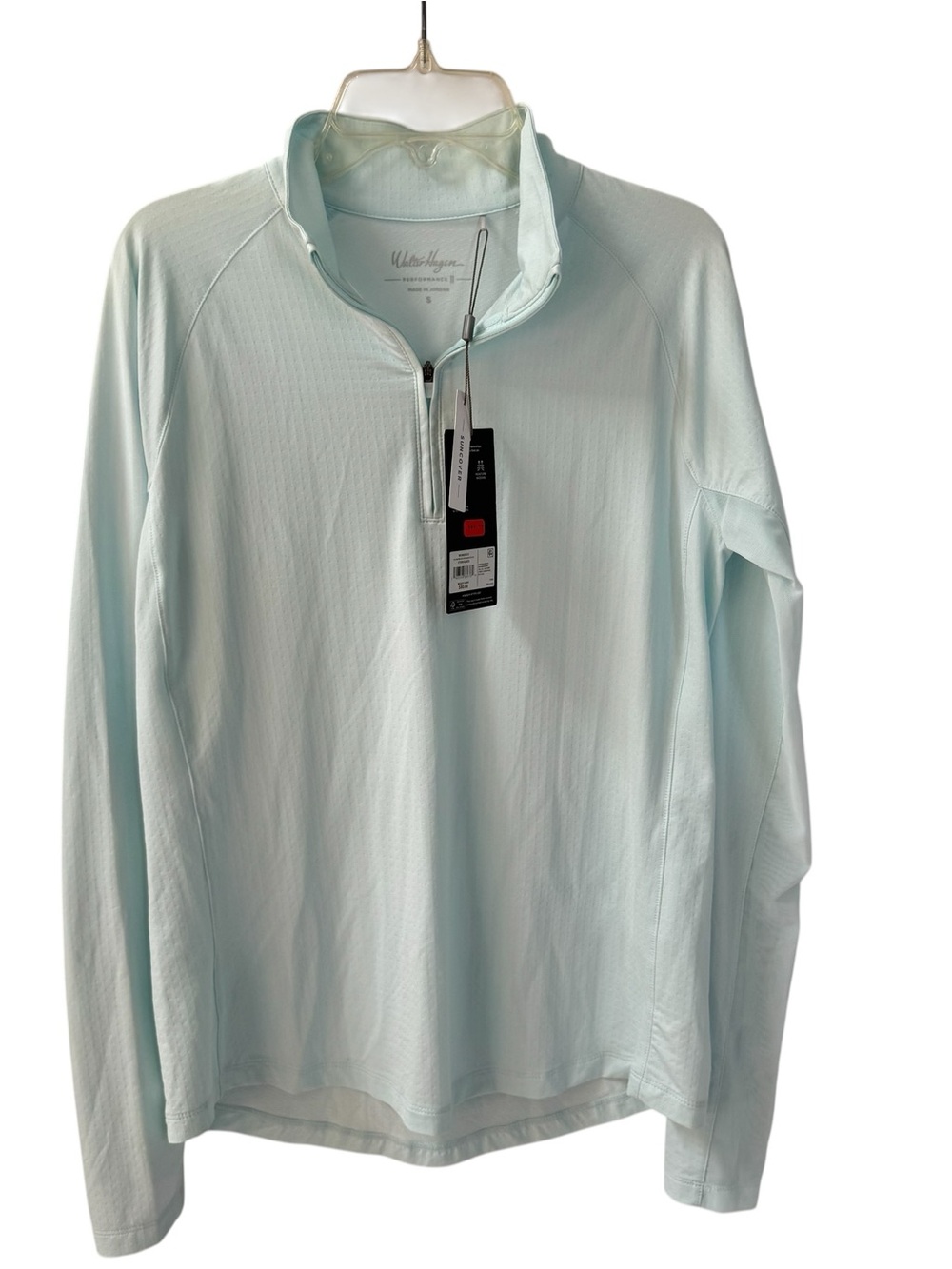 Walter‎ Hagen Performance 11 UV Suncover 1/4 Zip Golf Pullover Mint Green Size S